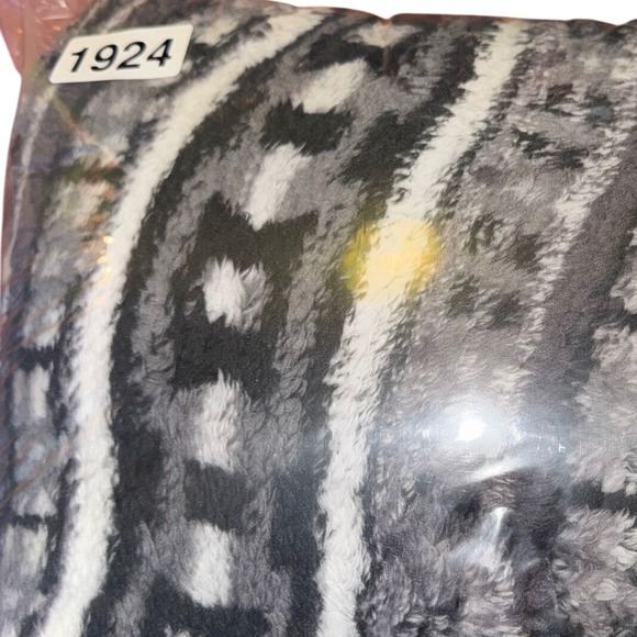 LL Bean Womens Large Fleece Hoodie Black White Fair Isle Pullover 512317 - Picture 11 of 11